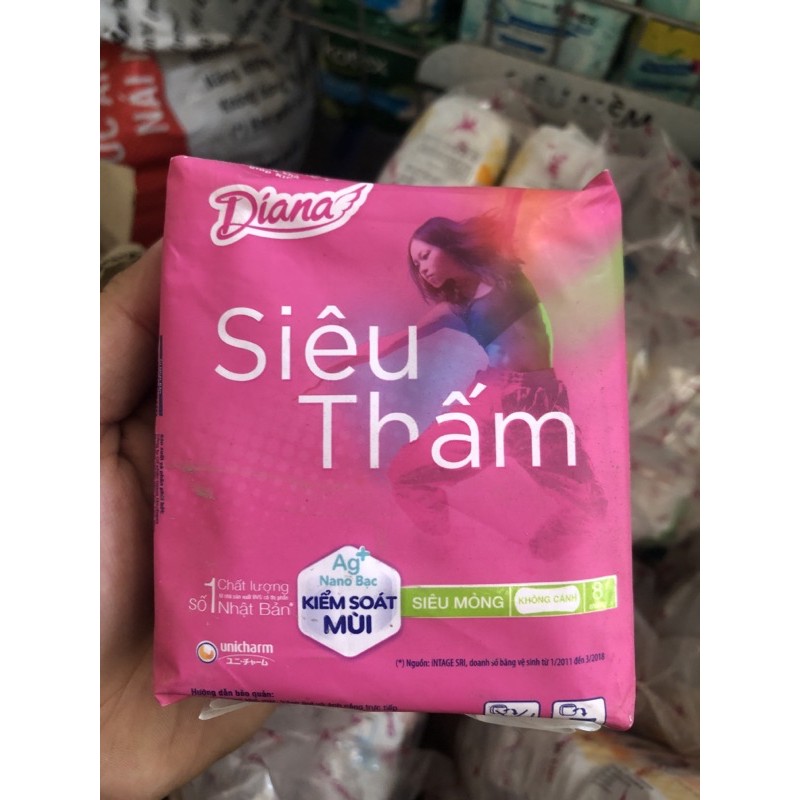 Băng Vệ Sinh Diana Siêu Thấm, Siêu Mỏng Có Cánh/ Không Cánh