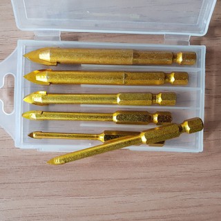 Bộ 6 mũi khoan kính, thủy tinh,khoan gạch men,gạch đá hoa vonfram