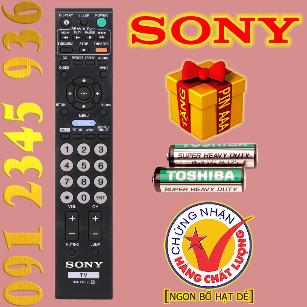 Điều khiển SONY mã số RM-YD023 cho Tivi Smart. (Mẫu số 8)