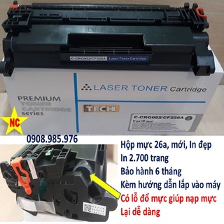 Hộp mực 26a, hộp mực máy in Hp Pro M402, m402d, m402n, m402dn, m402dw, M426, m426fn, m426dfn. Catridge 052/CF226A