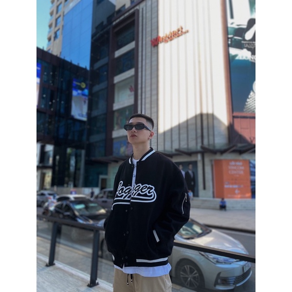 Áo khoác bomber varsity jacket JOGGER nỉ dạ bóng chày unisex nam nữ