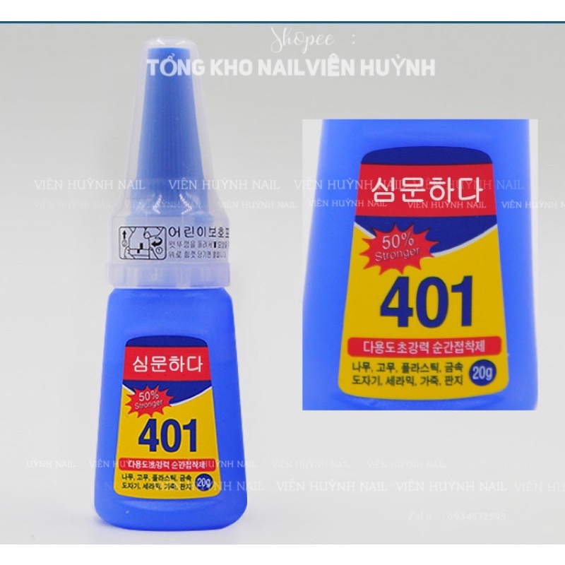 Keo 401 , dùng gắn móng giả, đính đá nail ( loại 1)