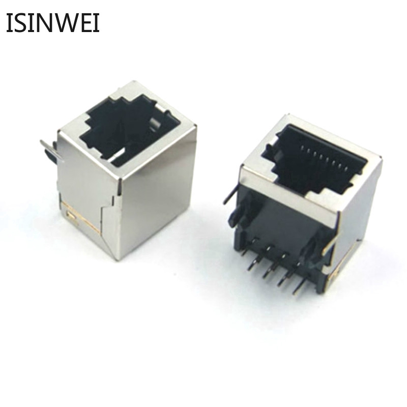 Bộ 5 đầu nối giao diện mạng / ố cắm cáp mạng RJ45 18.3mm 8P8C 58 L18MM H13mm