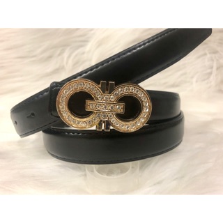 Nịt nữ bản 2,5cm. Mặt logo đính đá chìm