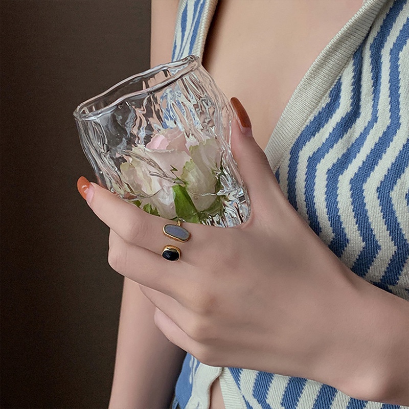 1 Nhẫn Hở Hình Giọt Nước Màu Xanh Dương Thời Trang Có Thể Điều Chỉnh Kích Thước Sang Trọng Đơn Giản Dành Cho Nữ