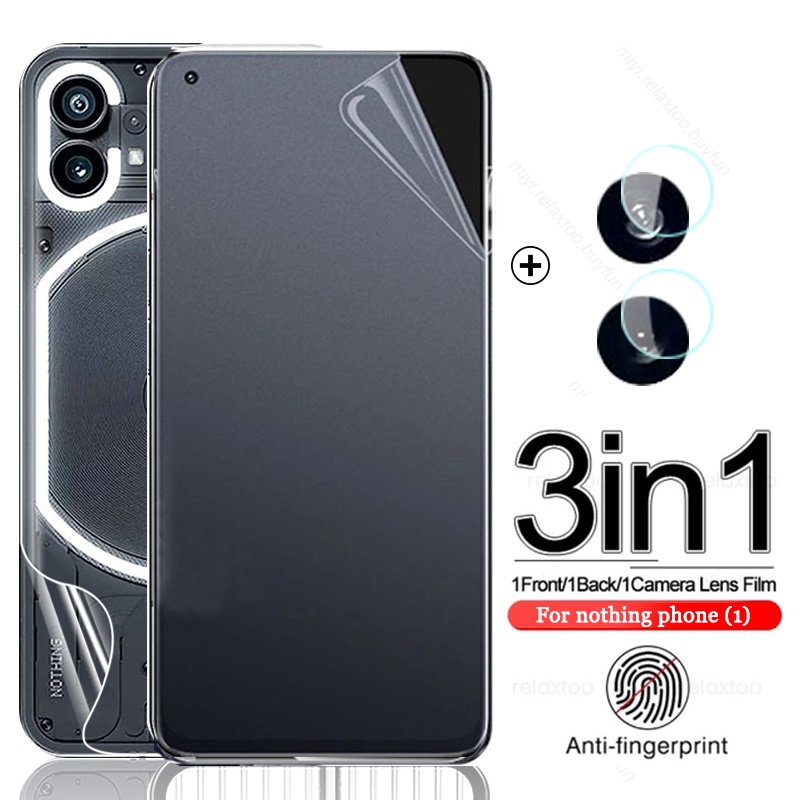 3-IN-1 Matte Front Screen Protector + HD Back Hydrogel Film + Lens Protective Film For Nothing phone (1)