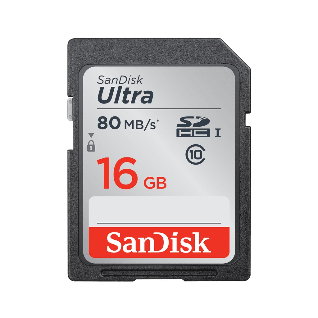 Thẻ Nhớ SDHC 16GB Sandisk Ultra Class 10 UHS-I 80Mb/S Chính Hãng [BH 5 năm]