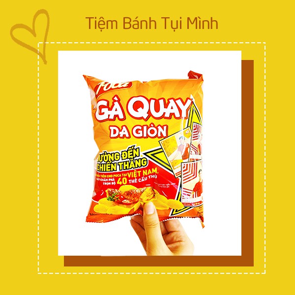 Bánh Snack Poca Vị Gà Quay Da Giòn, đồ ăn vặt
