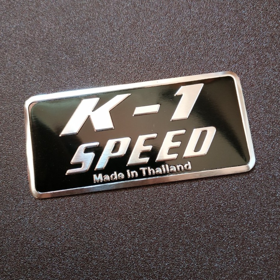 Tem nhôm dán Pô K1-Speed made in thailan 7.5x3.5cm