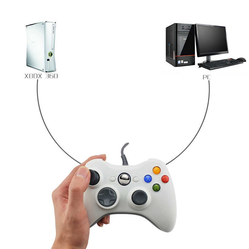 Tay cầm chơi game Xbox 360 - Có đầu cắm USB hỗ trợ PC, Laptop - Hàng chính hãng