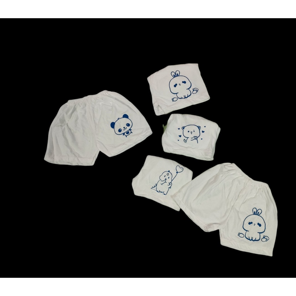 Set 10 quần đùi trắng in hình dễ thương cho bé trai, bé gái