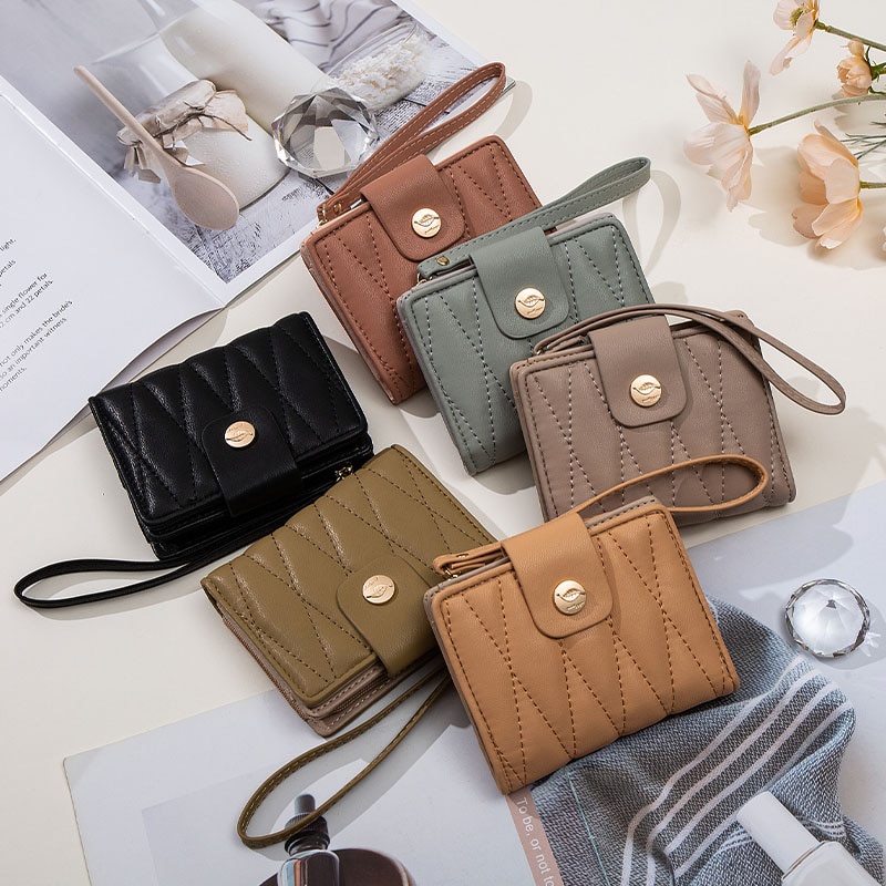 Ví cầm tay có dây khóa kéo thời trang dành cho bạn nữ