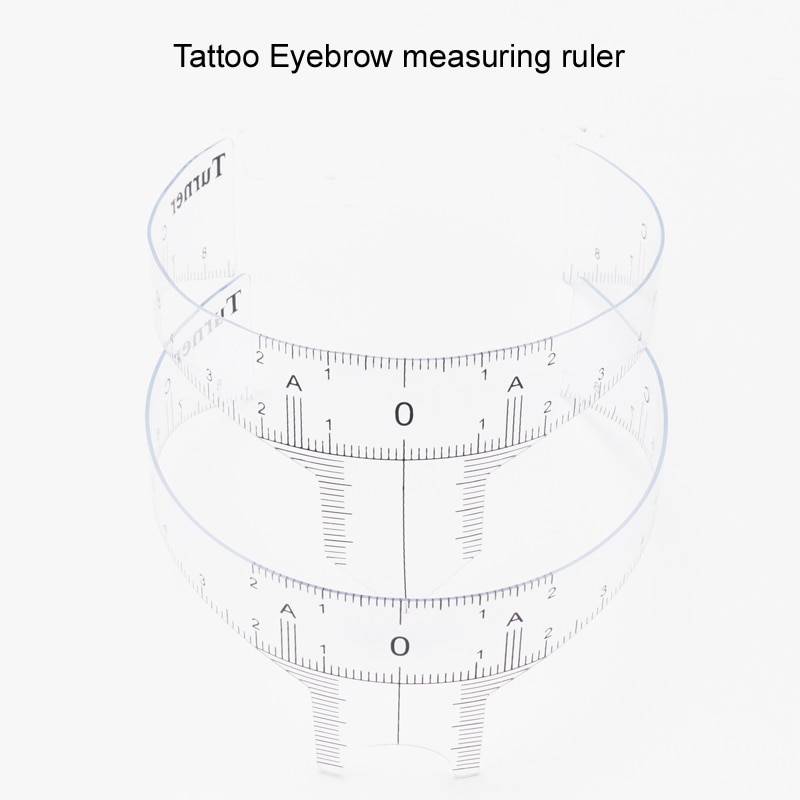1pc Cung cấp hình xăm có thể tái sử dụng Thước kẻ lông mày Định hình Dụng cụ đo lường Microblading Calliper Stencil Thước để trang điểm bán vĩnh viễn