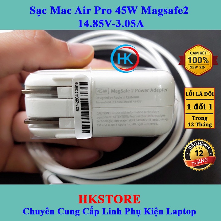 Sạc Mac Air Pro magsafe 2 45W 60W 85W A1436 A1465 A1466 A1435 A1502 A1424 A1425 A1395 A1398 A1435 A1436