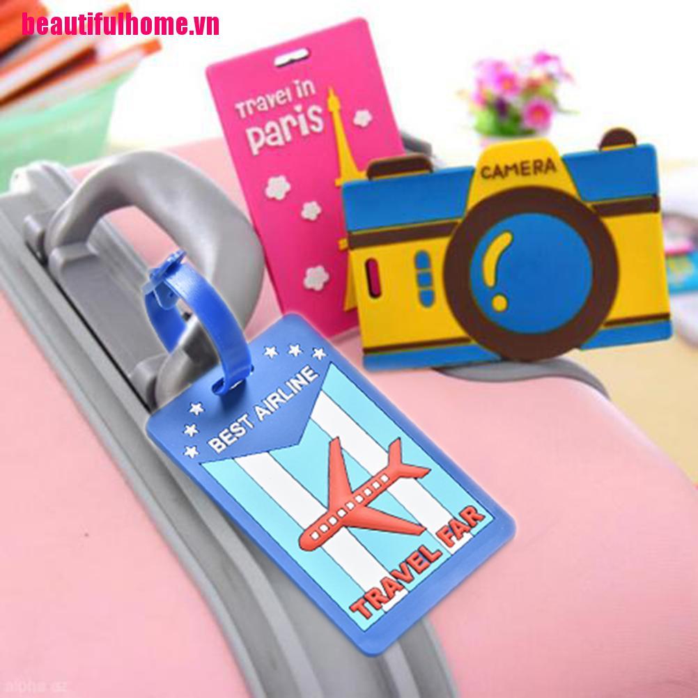 {beautifulhome.vn}Luggage Tags Labels Strap Name Address ID Suitcase Bag Baggage Travel Label Tag