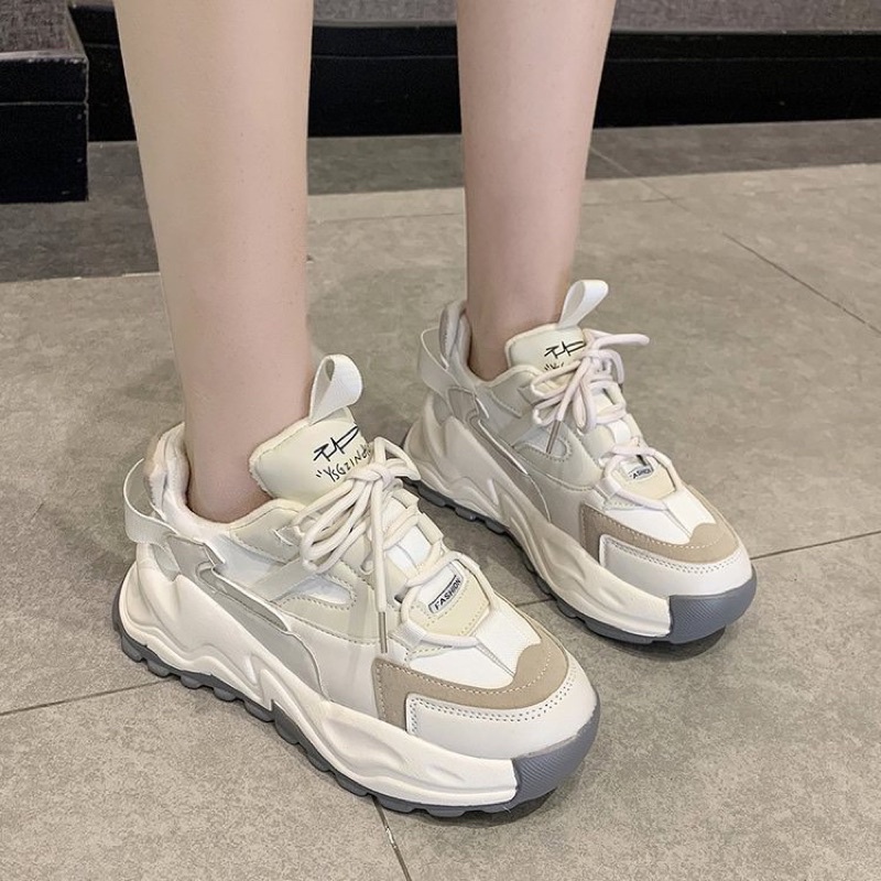 Giày thể thao nữ ulzzang 2021 - Giày nữ đế cao buộc dây