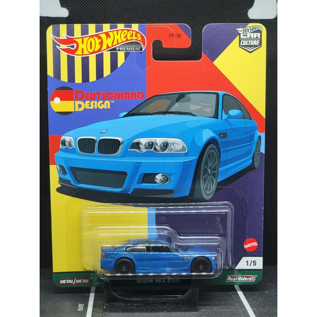 (Premium bánh cao su) Xe mô hình Hot Wheels 1/64  Car Culture Deutschland Design BMW M3 E46 (new)