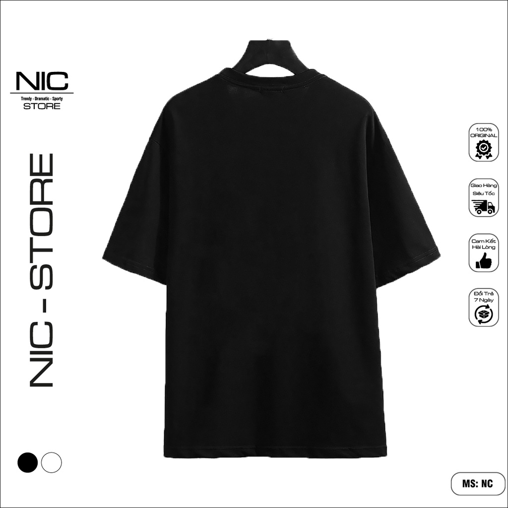 Áo phông tay lỡ  form dáng rộng Nasa phi hành gia chất cotton unisex phong cách streetwear.