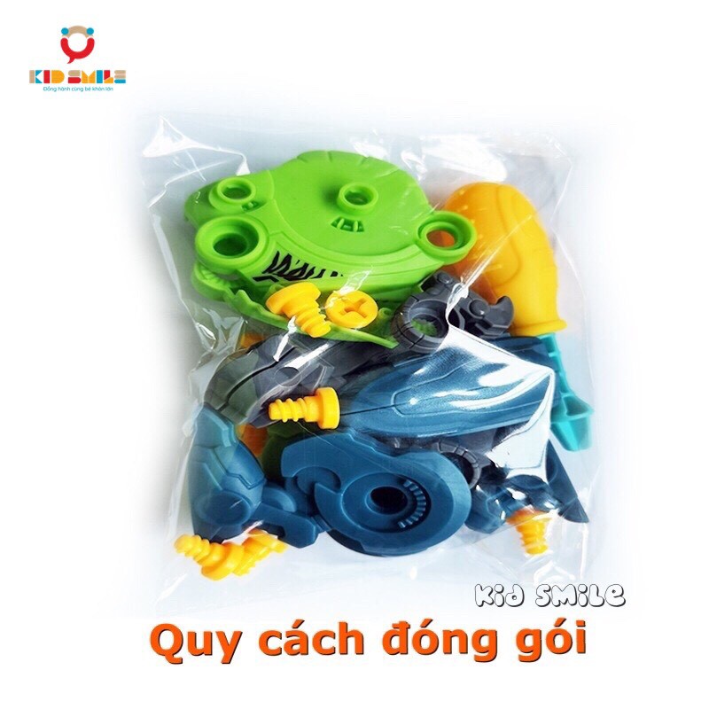 Đồ chơi xếp hình, lắp ráp mô hình 3 con khủng long siêu thú đại chiến size lớn 21cm, set 3 con - DOZKIDZ