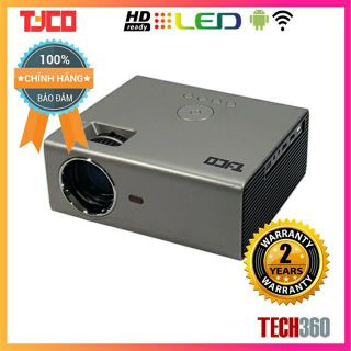 [TẶNG CHUỘT KHÔNG DÂY 200K] Máy chiếu mini Tyco T2800A Wifi + cáp HDMI, trình chiếu không dây, kết nối Bluetooth