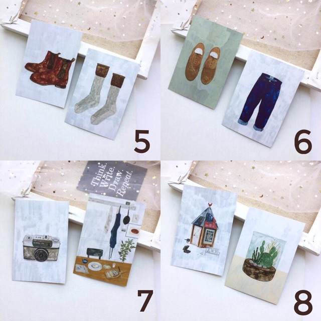 Postcard 2 mặt trang trí dán tường | BigBuy360 - bigbuy360.vn