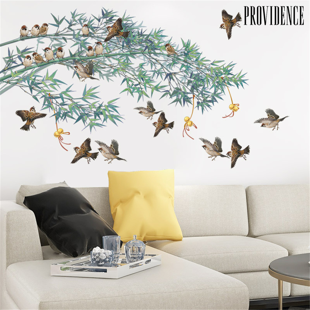 Decal Dán Tường Hoạ Tiết Cây Tre