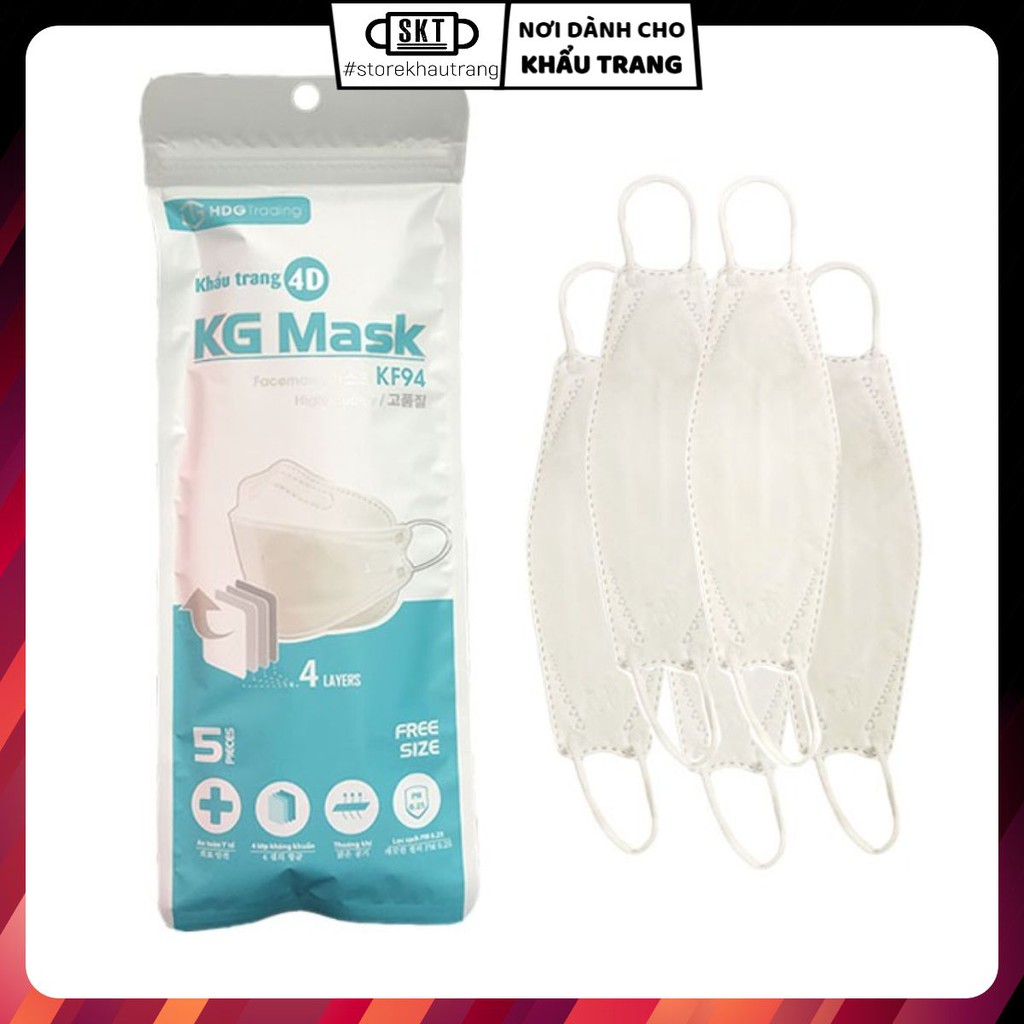 Khẩu Trang 4D KG Mask Chuẩn Chống Bụi KF94 Hàn Quốc