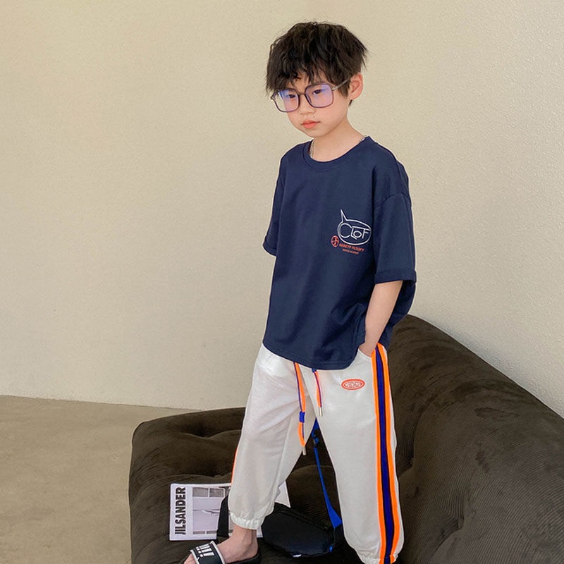 Áo Thun 100% Cotton Tay Ngắn Thời Trang Mùa Hè Dành Cho Bé Trai