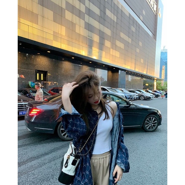 ÁO khoác Jean Xanh Đậm QUẢNG CHÂU CAO CẤP