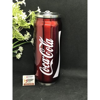 ( RẺ BẤT NGỜ) BÌNH GIỮ NHIỆT COCA PEPSI 500ml ( tặng kèm ống hút) TDG034B105