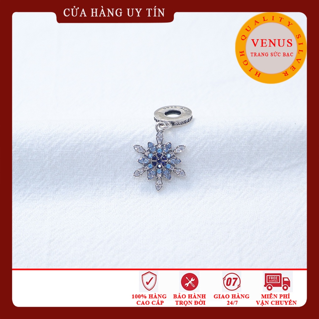 [Charm bạc 925 cao cấp] Charm treo bông tuyết- Mã sản phẩm VENUSBT