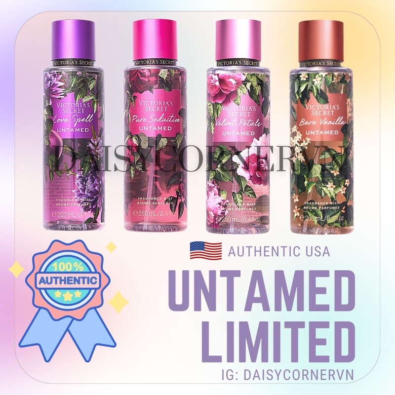 Untamed | Xịt thơm toàn thân Body Mist Victoria Secret | Love Spell Untamed | Pure Seduction Untamed