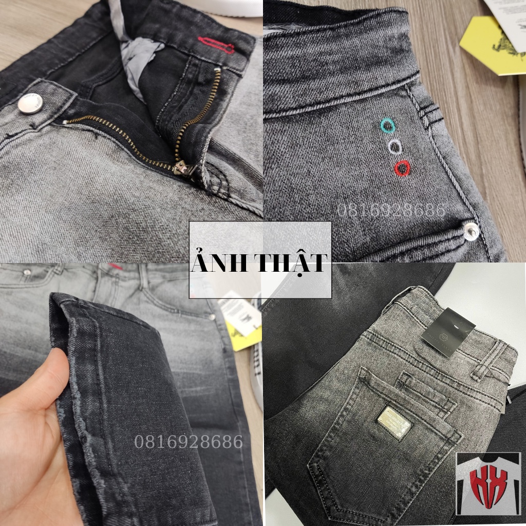 Quần Jean Nam Ống Xuông Đẹp - Quần Bò Xuông Nam Vải Cao Cấp Không Phai, Họa Tiết Trơn Loang Hot Nhất-KXSHOPMEN-8061