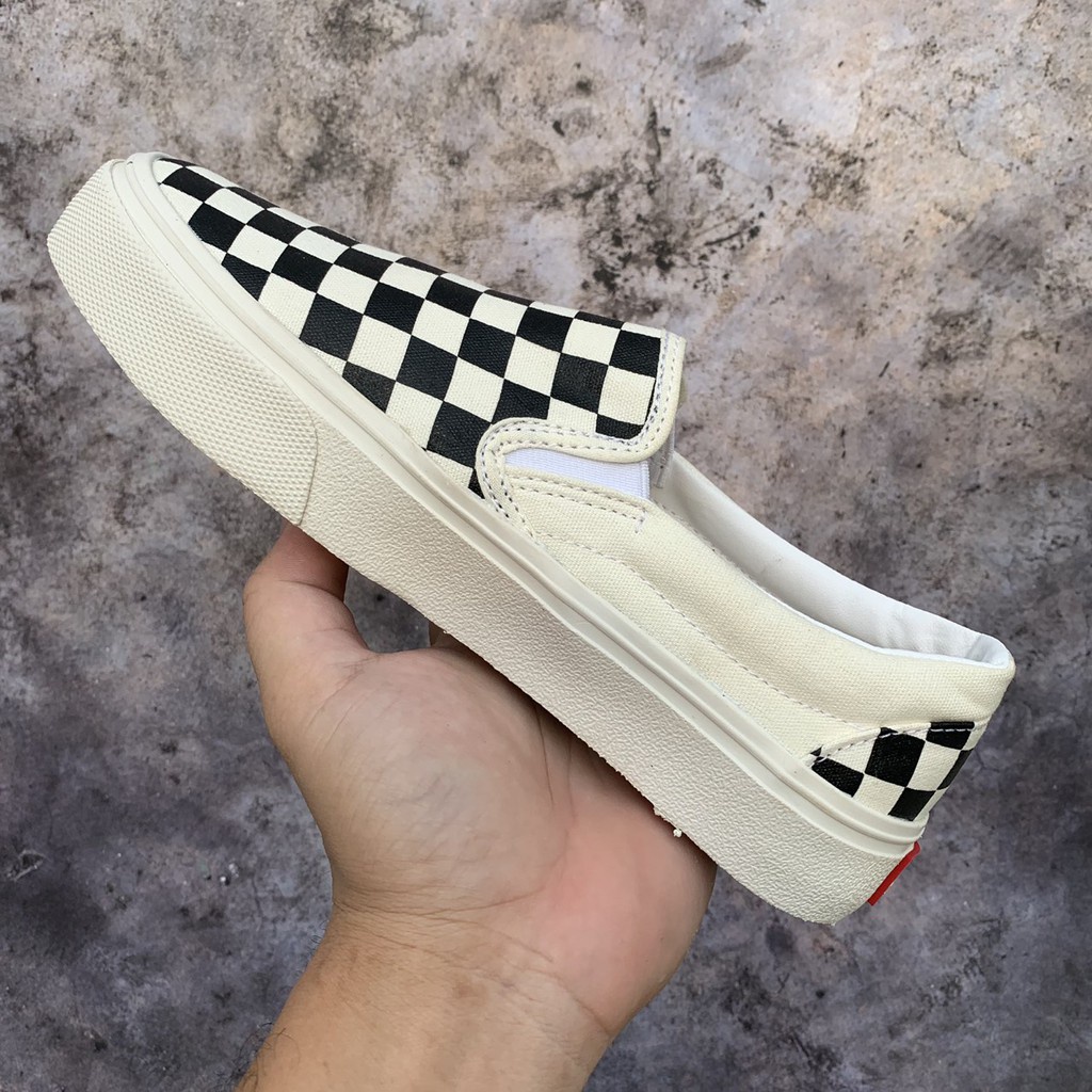 Giày thể thao sneaker VANS LƯỜI CARO đen nam nữ trắng HOT trend 2022