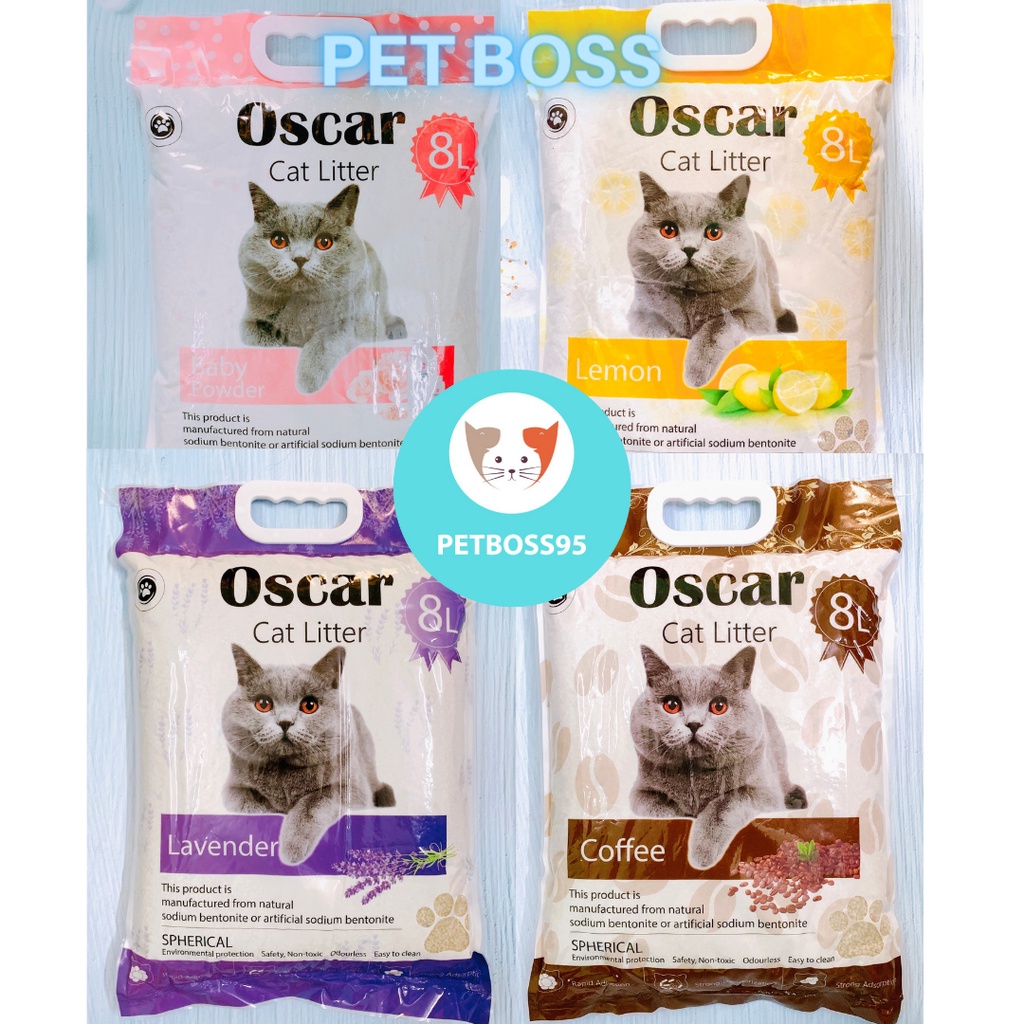 Cát Vệ Sinh Oscar 8L  Cho Mèo - Siêu vón cục nhanh - Khử Mùi - Ít Bụi