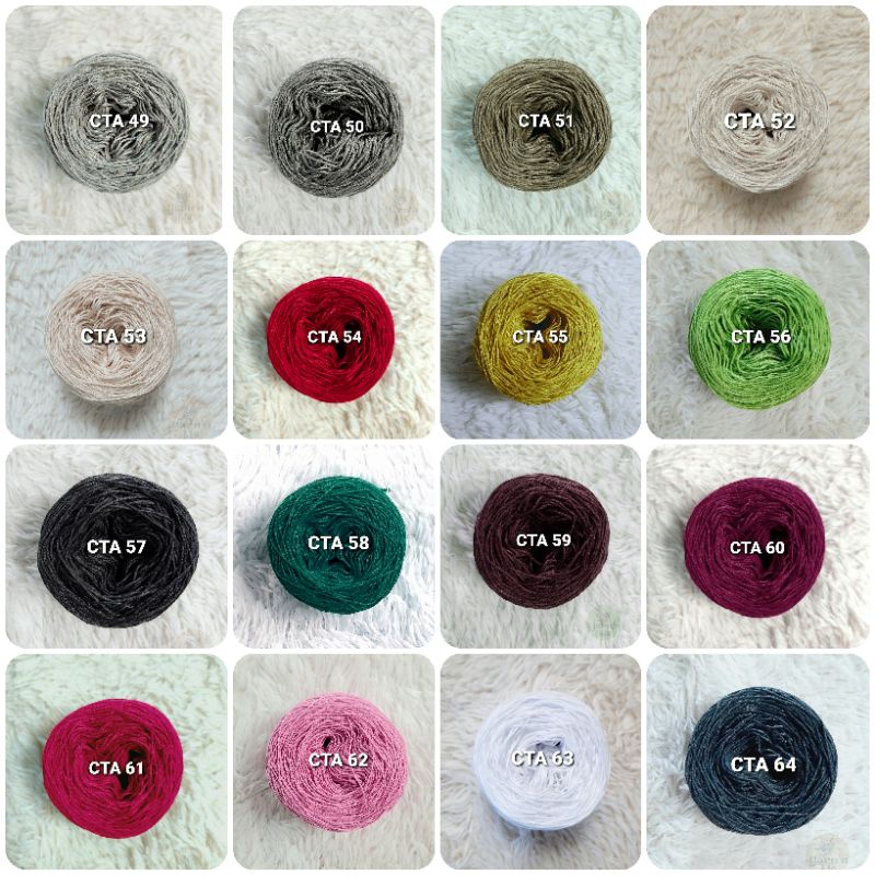 [1-32] Sợi Cotton Shine màu trơn se 0.8mm, đan móc áo mùa hè