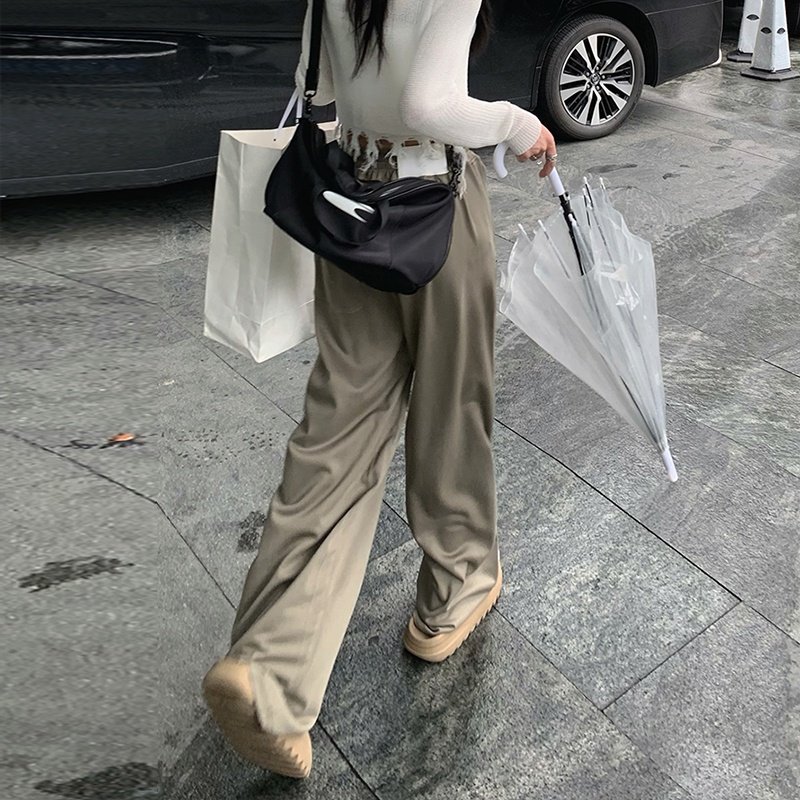 Quần Thể Thao Nữ Lưng Cao Ống Rộng Thời Trang Hàn Quốc