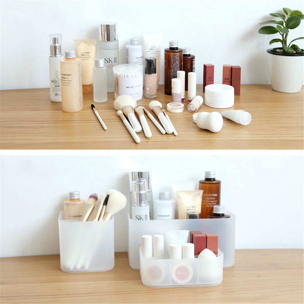 Plastic Matte Transparent Cover Cosmetic Desktop Multifunctional Storage Box