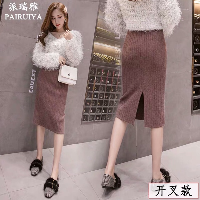 Chân váy len bút chì trơn sẻ sau và sẻ cạnh ( ảnh kèm video) | BigBuy360 - bigbuy360.vn