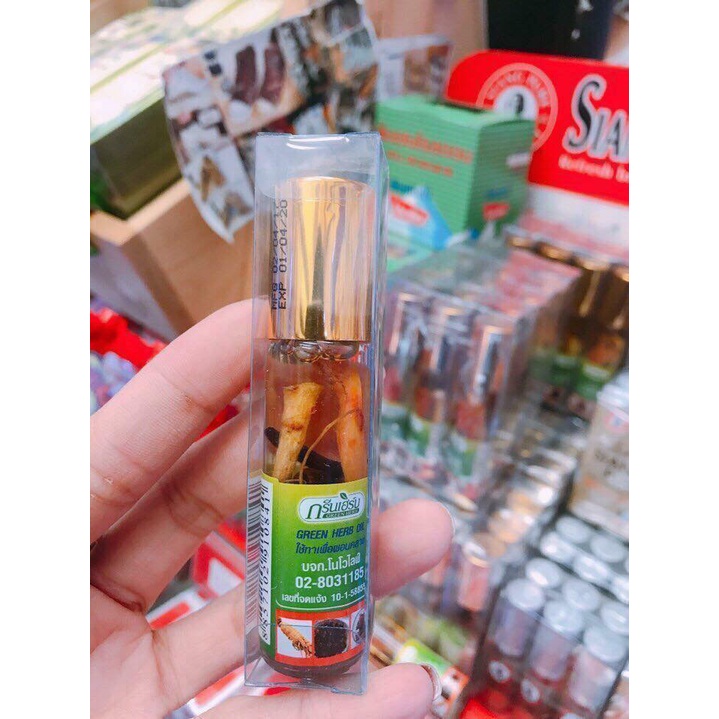 Dầu Lăn Sâm Thảo Dược Green Herb Oil Thái Lan (Có Sẵn)