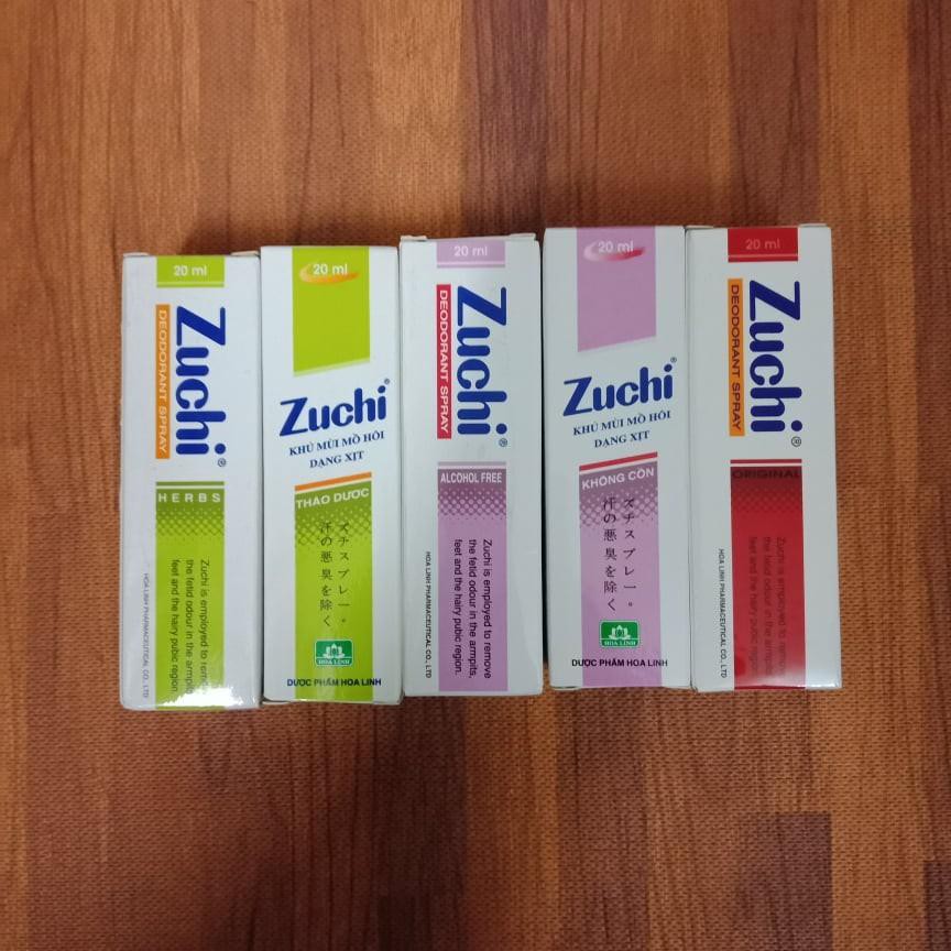 Zuchi xịt nách( có màu xanh/ đỏ/ tím) Thảo dược