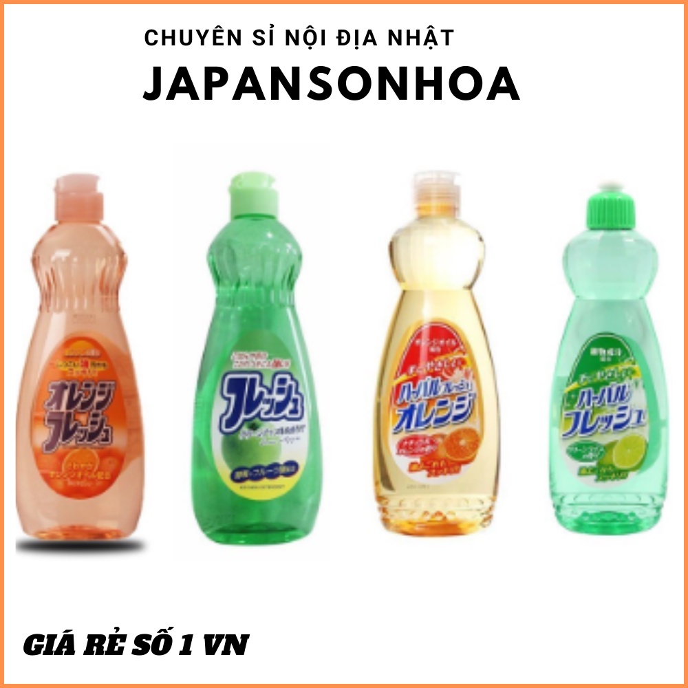 NƯỚC RỬA CHÉN BÁT ROCKET NHẬT BẢN 600ML 🍀CHÍNH HÃNG 🍀NHIỀU MÙI HƯƠNG