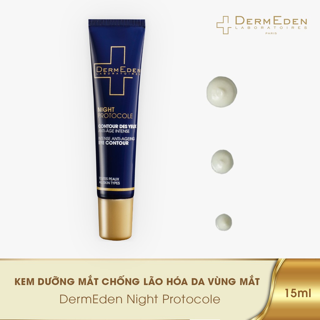 Kem mắt làm mờ quầng thâm nếp nhăn bọng mắt tàn nhang DERMEDEN Eye Contour Retinol 1% + Niacinamide 5%