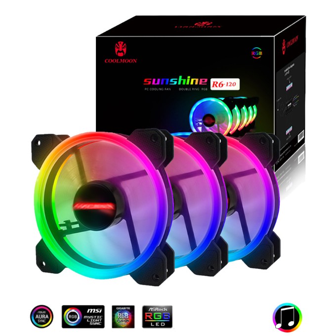 quạt Coolmoon v2 dualring RGB 12cm