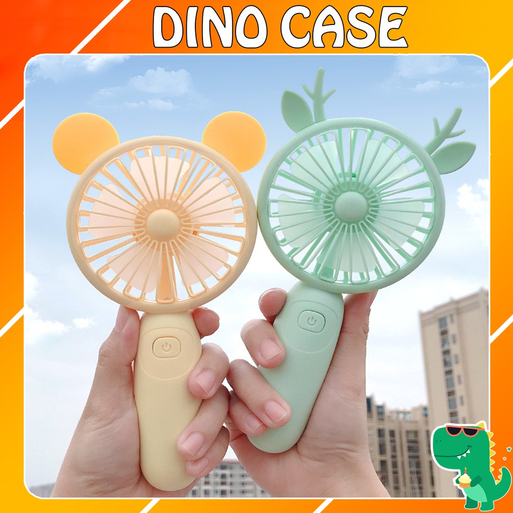 Quạt mini cầm tay 5 Cánh chính hãng DianDi Hình thú dễ thương pin sạc ,Có đế để bàn,đèn led 2165 | BigBuy360 - bigbuy360.vn