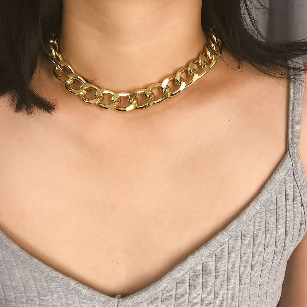 SOMEDAYZL Short Choker Collar Jewelry Necklace Big Punk Statement Chunky|Hip Hop Fashion Accessories/Multicolor