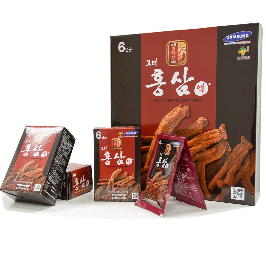 NƯỚC HỒNG SÂM HÀN QUỐC HỘP 30 GÓI