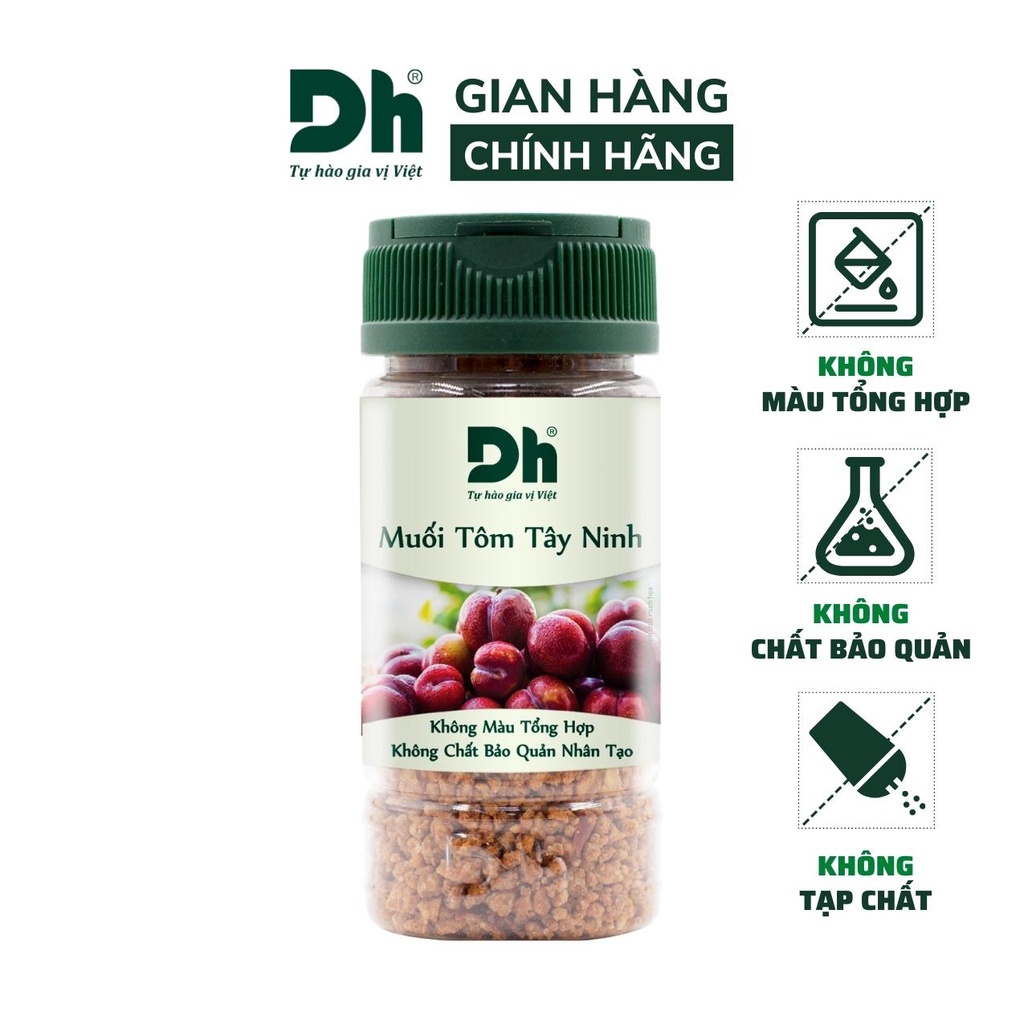 Muối tôm Tây Ninh DH Foods loại 1 thơm ngon gia vị chấm hoa quả 60/80/110gr - DHMTN44