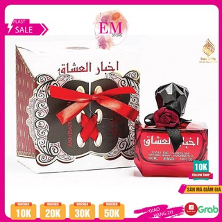 Nước hoa Dubai Akhbar Al Ushaq Ngọt Ngào Nữ Tính 100ml