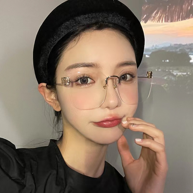 Kính Mát Gọng Lớn Không Viền Chống Ánh Thời Trang